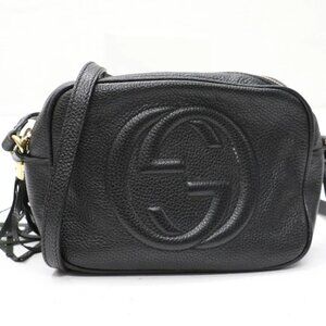 Gucci Pebbled Calfskin Small Soho Disco Bag - Black